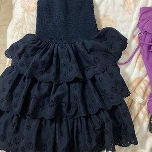 Black tube top dress